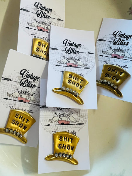 Ringmaster of the Shit Show Top Hat Hat Pin