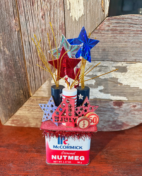 4th of July Tin Mini Decor