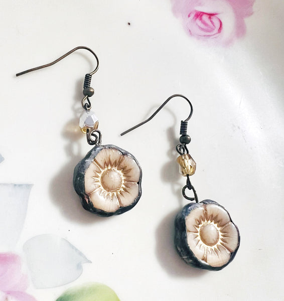 Soldered Flower Bead Earrings