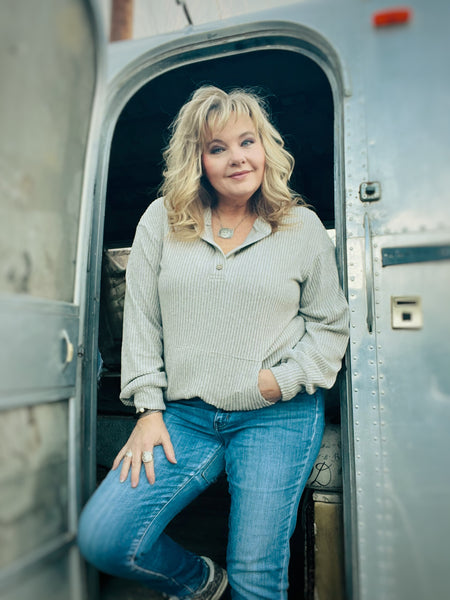 Cozy Thermal Henley Knit Top