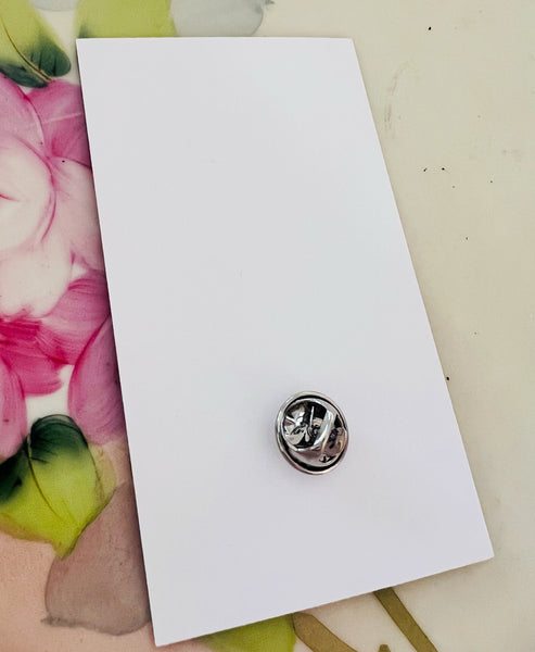 Matte Silver Western Concho Hat Pin