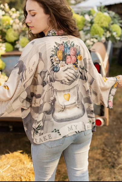 Take My Hand Bamboo Material Kimono Top