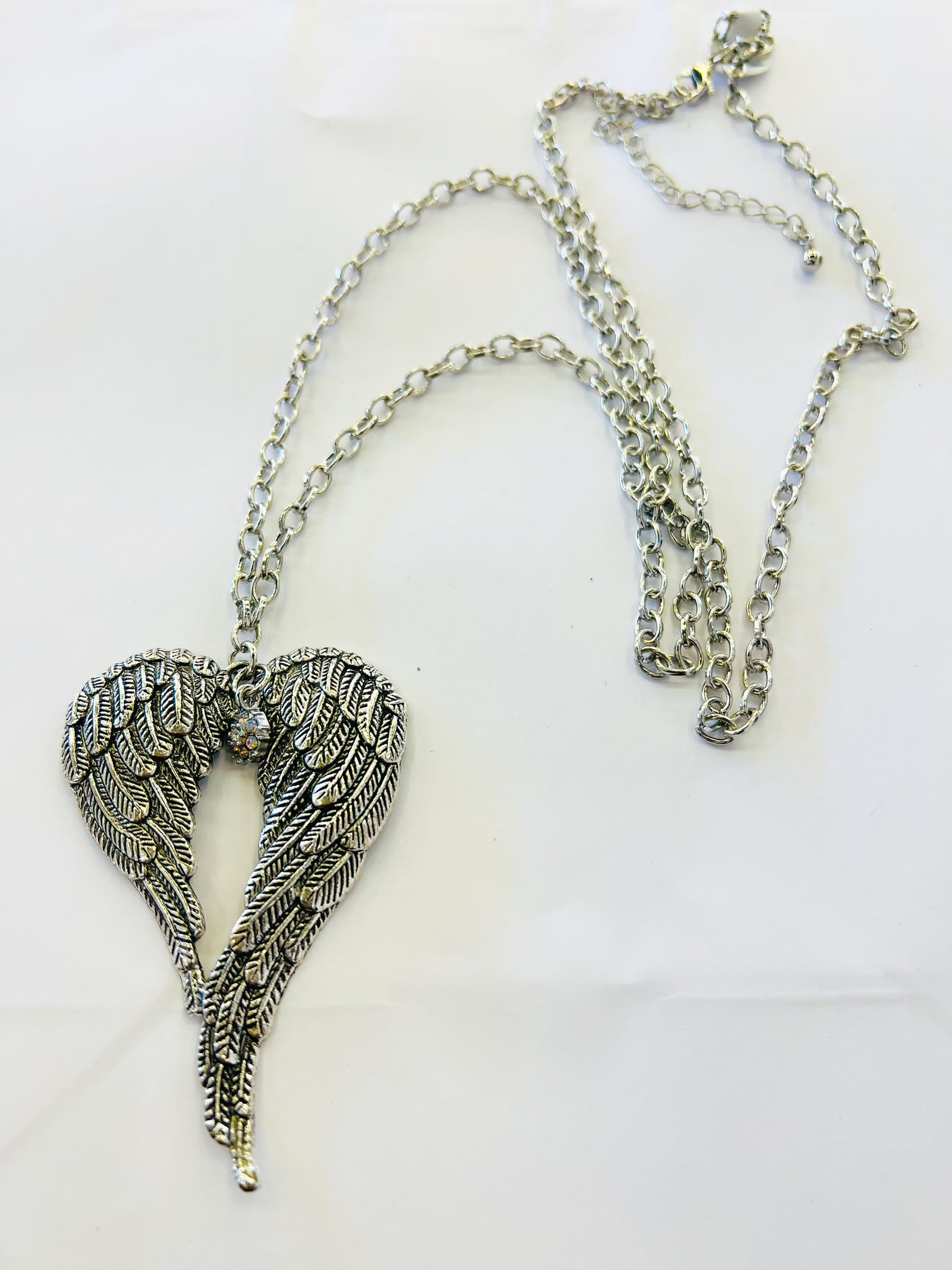 Silver Linings Feather Wings Necklace