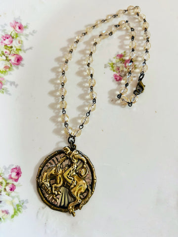 Bronco Billy Polished Brass Necklace