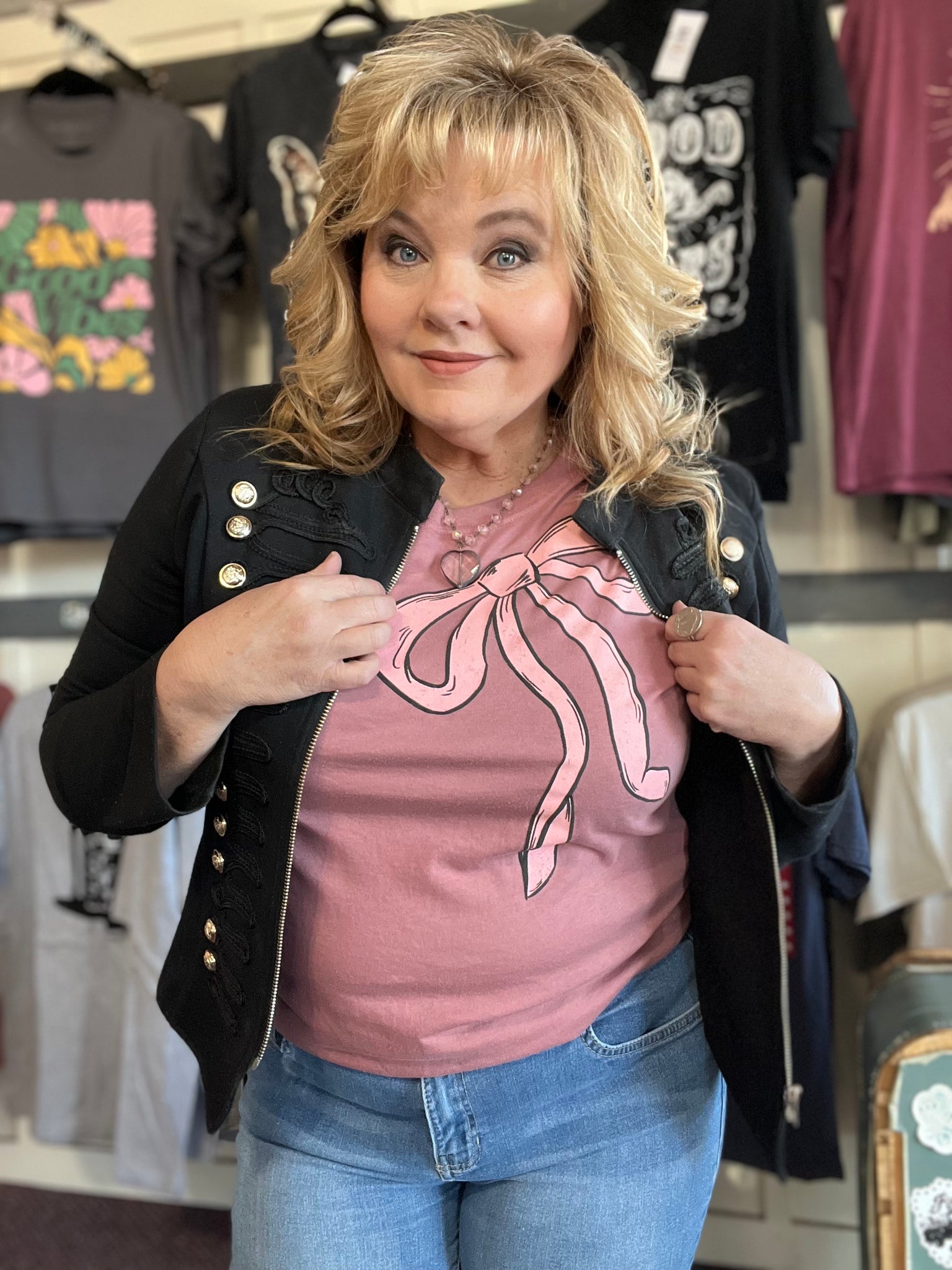 Pink Bow Graphic Unisex Tshirt