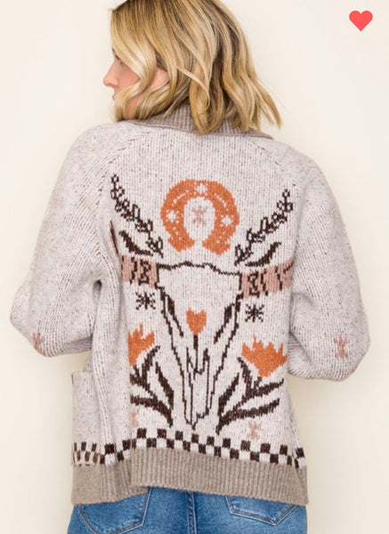 Take No Bull Fall Cardigan Sweater