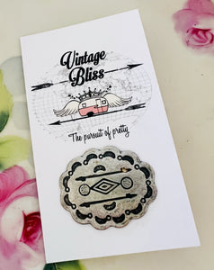 Matte Silver Western Concho Hat Pin