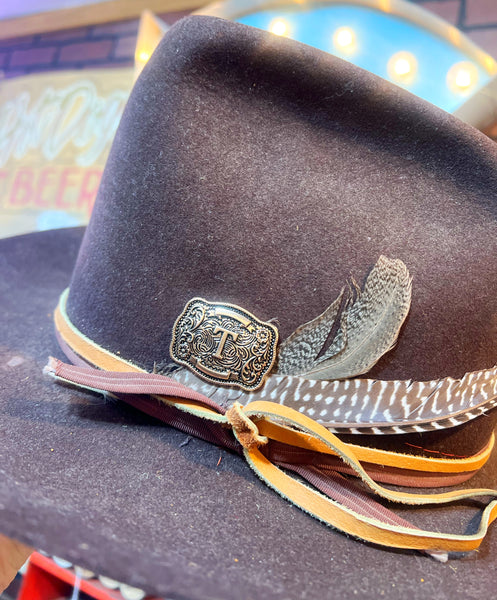 Buckle Bunny Initial Hat Pin GOLD