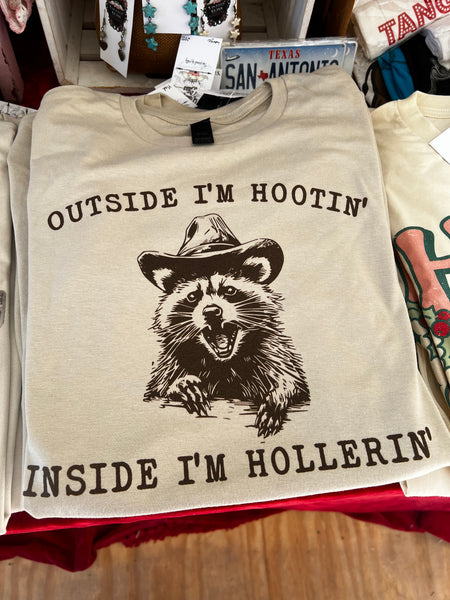 Outside I’m Hootin Crew Unisex Tshirt