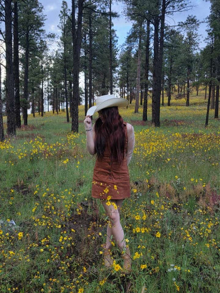 Leave Her Wild Rust Denim Dress