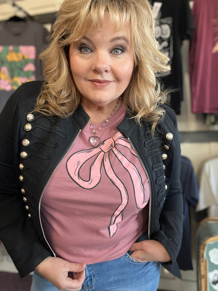 Pink Bow Graphic Unisex Tshirt
