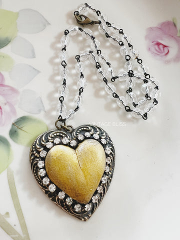 Heart of Gold Filigree Necklace