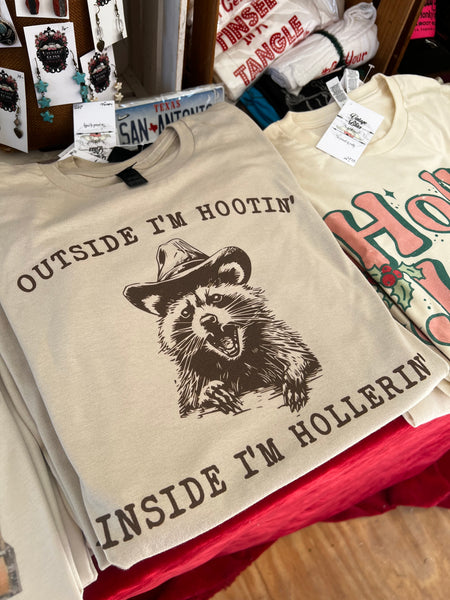 Outside I’m Hootin Crew Unisex Tshirt