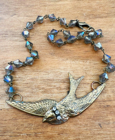 Fly Away Sparrow Large Necklace