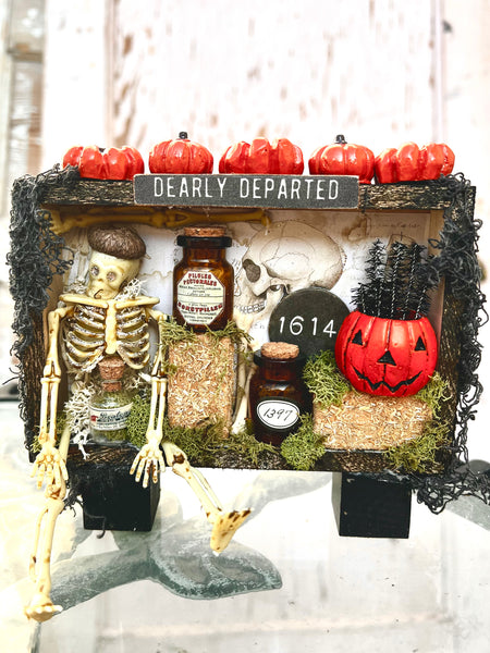 Dearly Departed Wood Box Halloween Decor