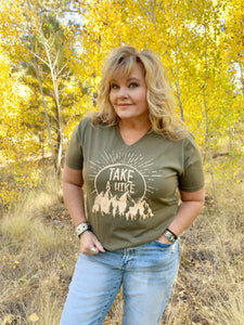 Take A Hike Unisex Vneck T-shirt