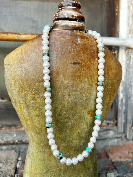 Impression Jasper and Glass Pearl Beaded Necklace