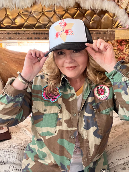Granny Approved Quilt Star Trucker Hat