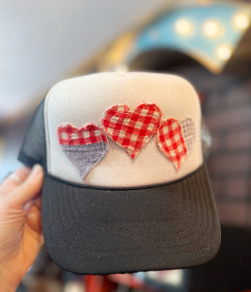 Granny Quilt Hearts Trucker Hat