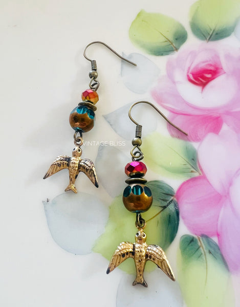 Fly Away Sparrow Earrings