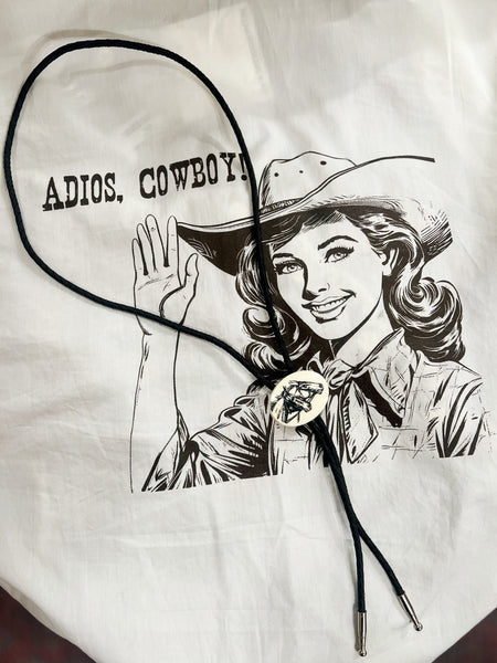 Wild Horses Western Cameo Bolo Tie