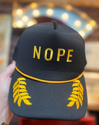 NOPE Black Gold  Trucker Hat