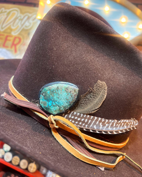 Turquoise Color Jasper Stone Soldered Hat Pin