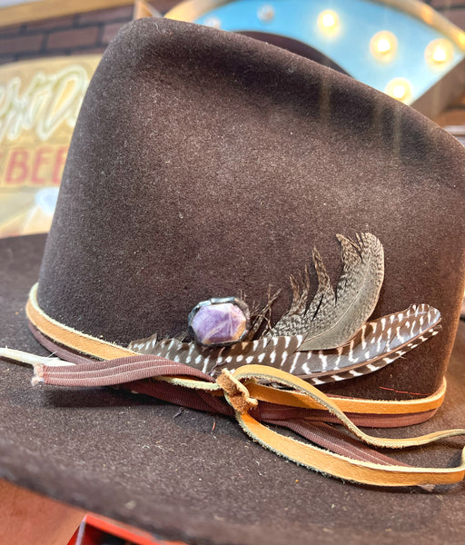 Purple Agate Soldered Hat Pin