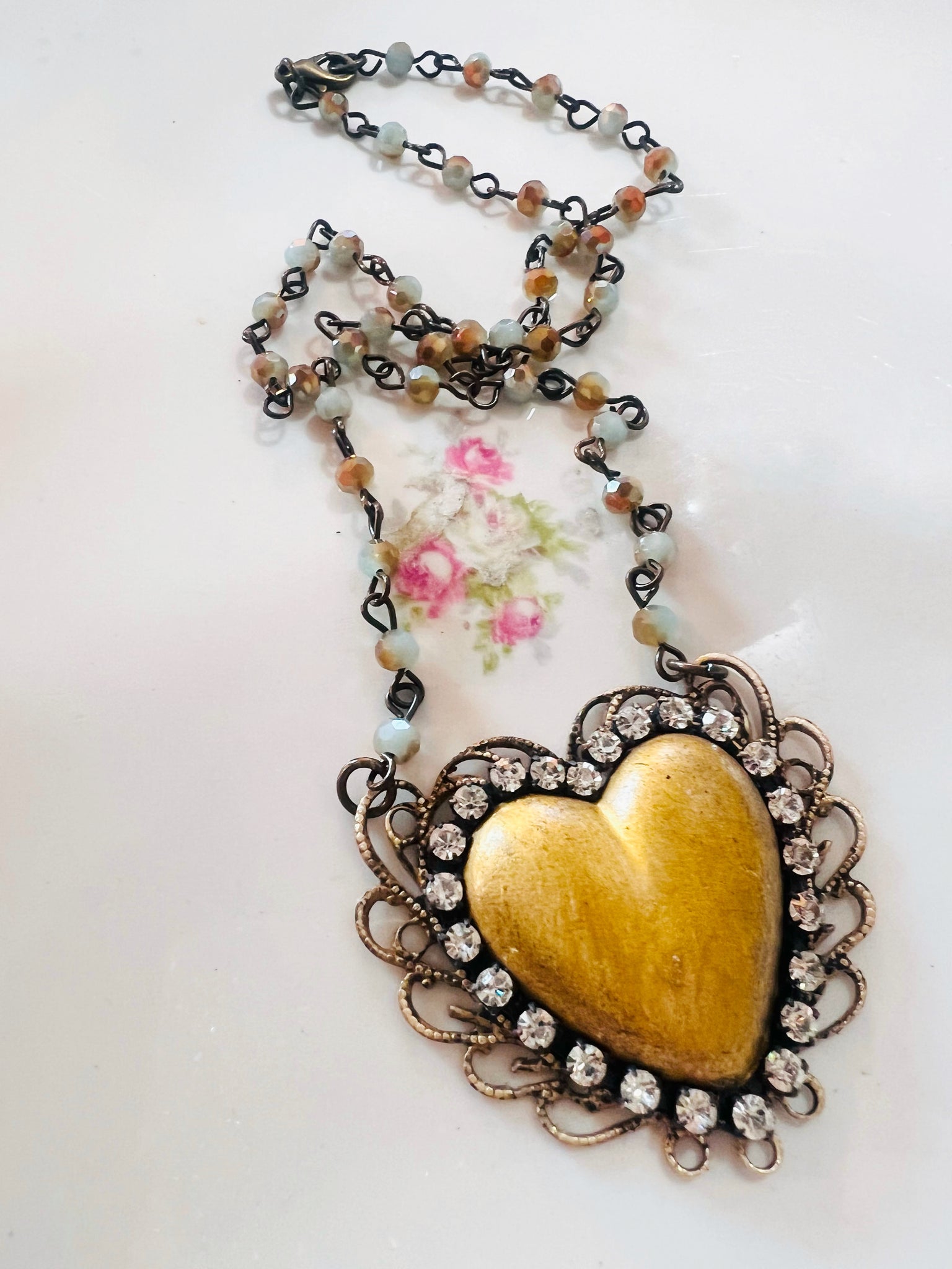 Heart of Gold Filigree Necklace