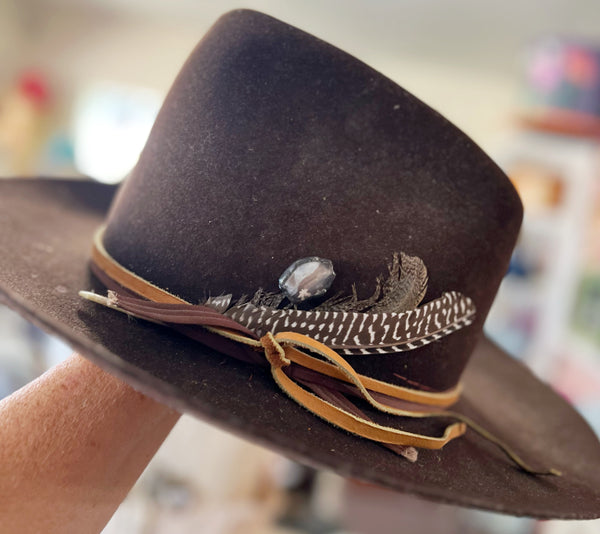 Peach Moonstone Agate Soldered Stone Hat Pin