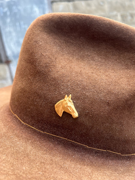 Brass Patina Small Horse Hat Pin