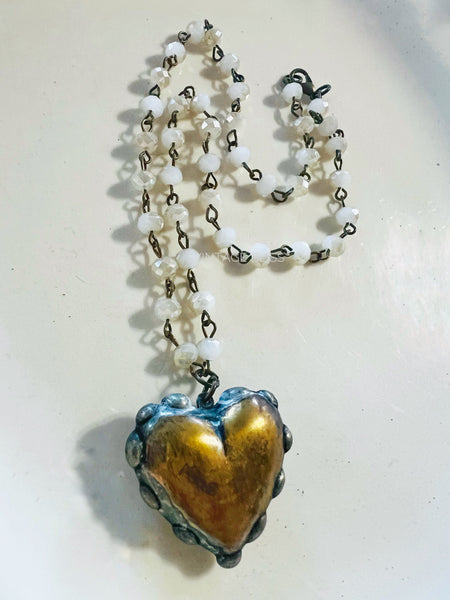 Bold Heart Soldered Necklace