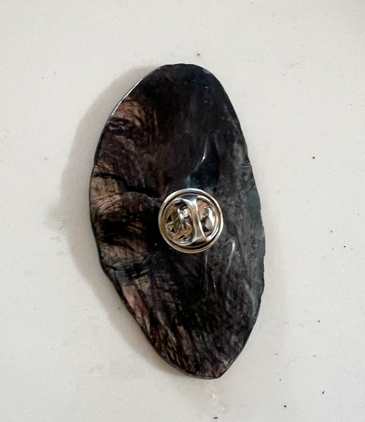 Rusty Orange Agate Hat Pin