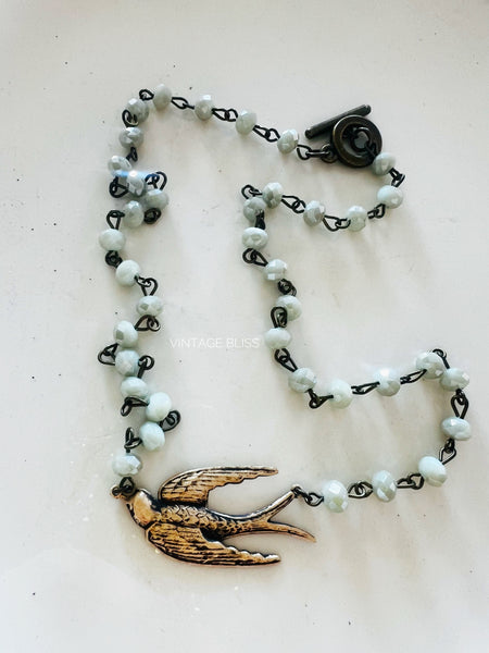 Fly Away Sparrow Choker Style Necklace