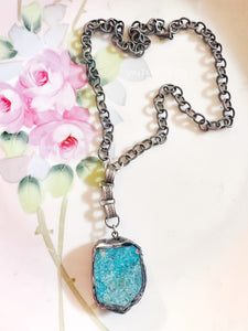 Soldered Jasper Turquoise Color Stone Necklace