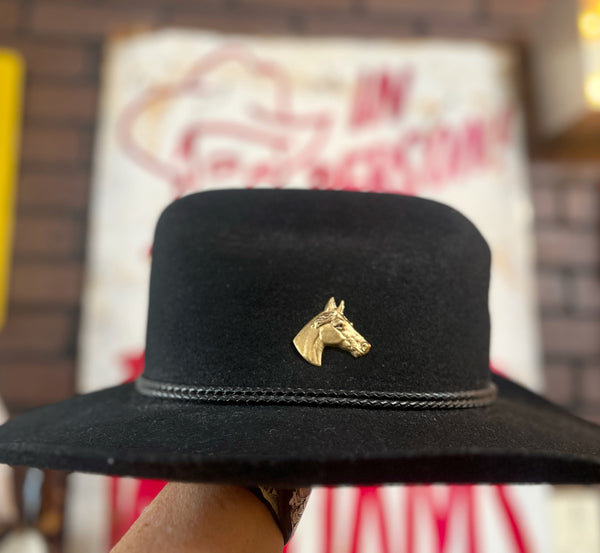 Brass Patina Horse Hat Pin