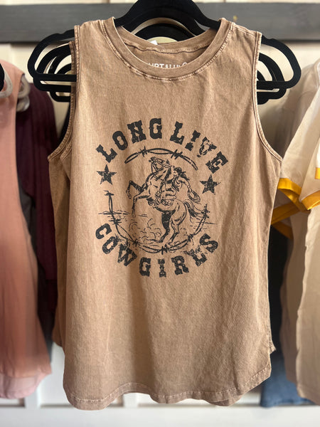 Long Live Cowgirls Mineral Wash Tank Top