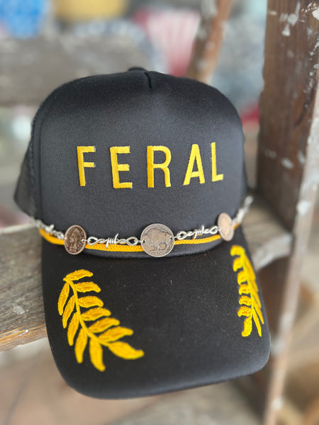 Buffalo Coin Barbed Wire Link Hat Chain