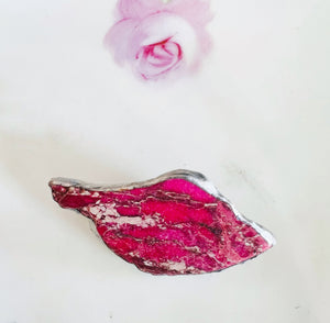 Soldered Fushia Pink Stone Hat Pin