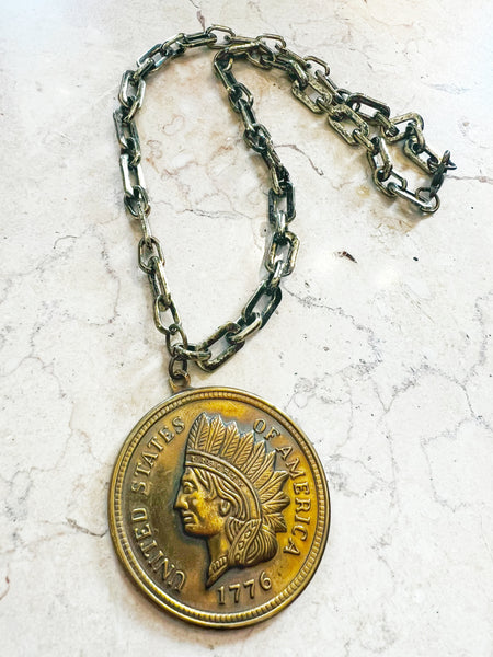Indian Head Penny Replica 18” Necklace