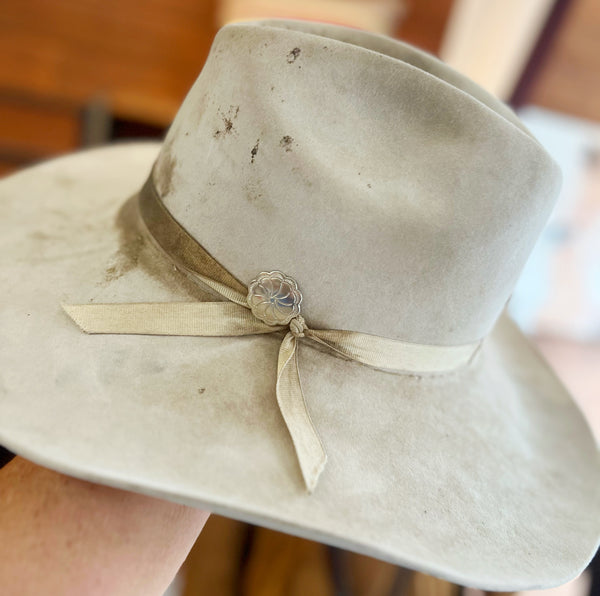 Silver Round Concho Hat Pin