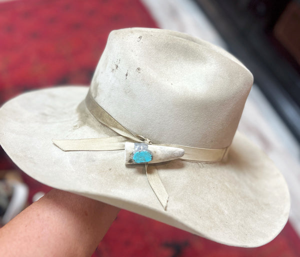 Elk Antler Soldered Turquoise Hat Pin