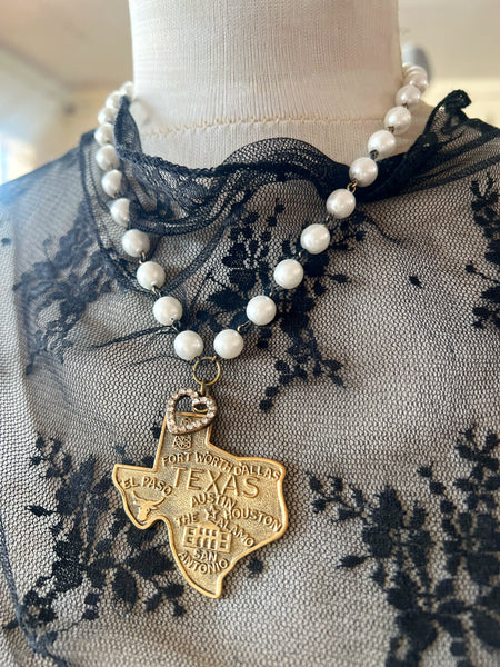 Deep in the Heart of Texas Pearl Chain Necklace