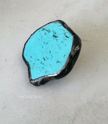 Turquoise Color Stone Soldered Hat Pin