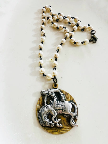 Bronco Billy Polished Brass Necklace