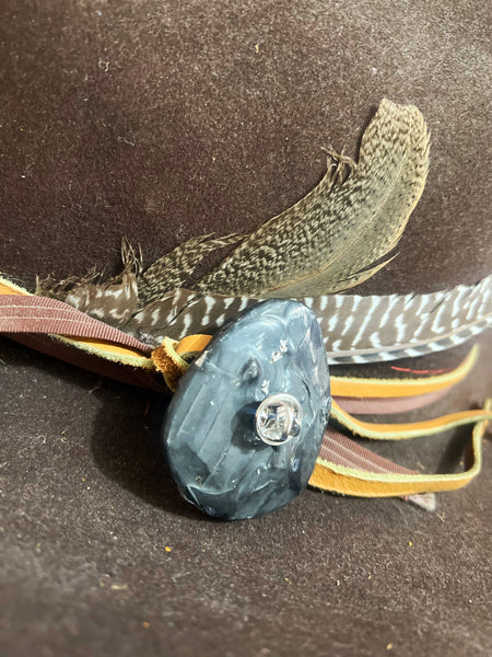 Turquoise Color Jasper Stone Soldered Hat Pin