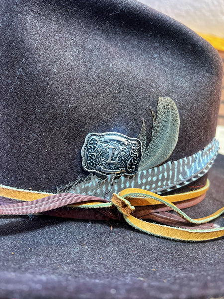 Buckle Bunny Initial Hat Pin SILVER