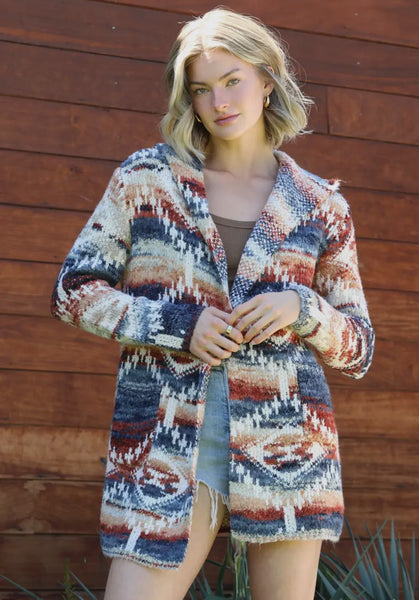 Aztec Hooded Sweater