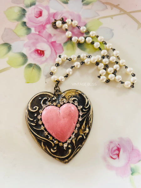 Hearts Desire Beaded Chain Necklace