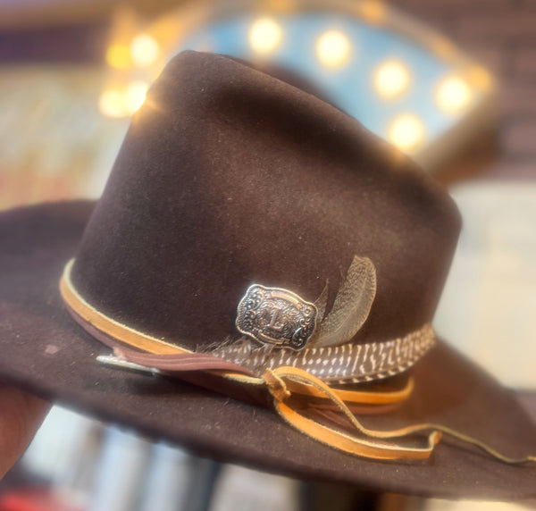 Buckle Bunny Initial Hat Pin SILVER